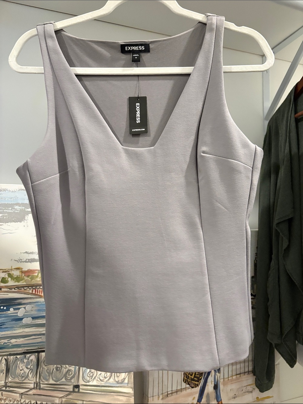 Express Light Lavender Scoop Neck Tank